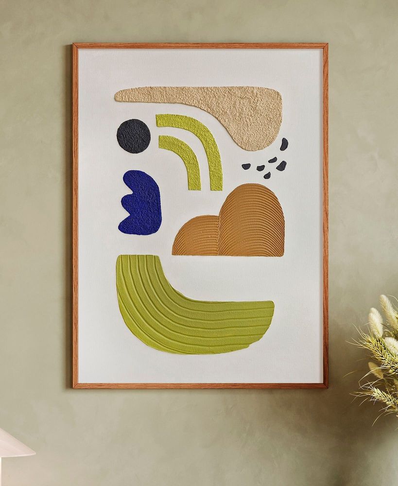 Paintings - Original textured abstract colorful green blue painting "Bay 5" - MATISS ART STUDIO
