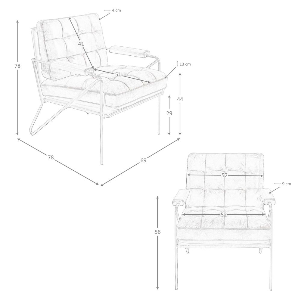 Fauteuils - Fauteuil en cuir marron cognac - ANGEL CERDÁ