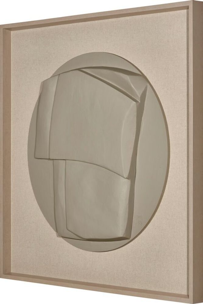 Services - 'Esquisto 04 Circular Moka' - Œuvre originale - 110x110cm - PERSPECTIVA 10