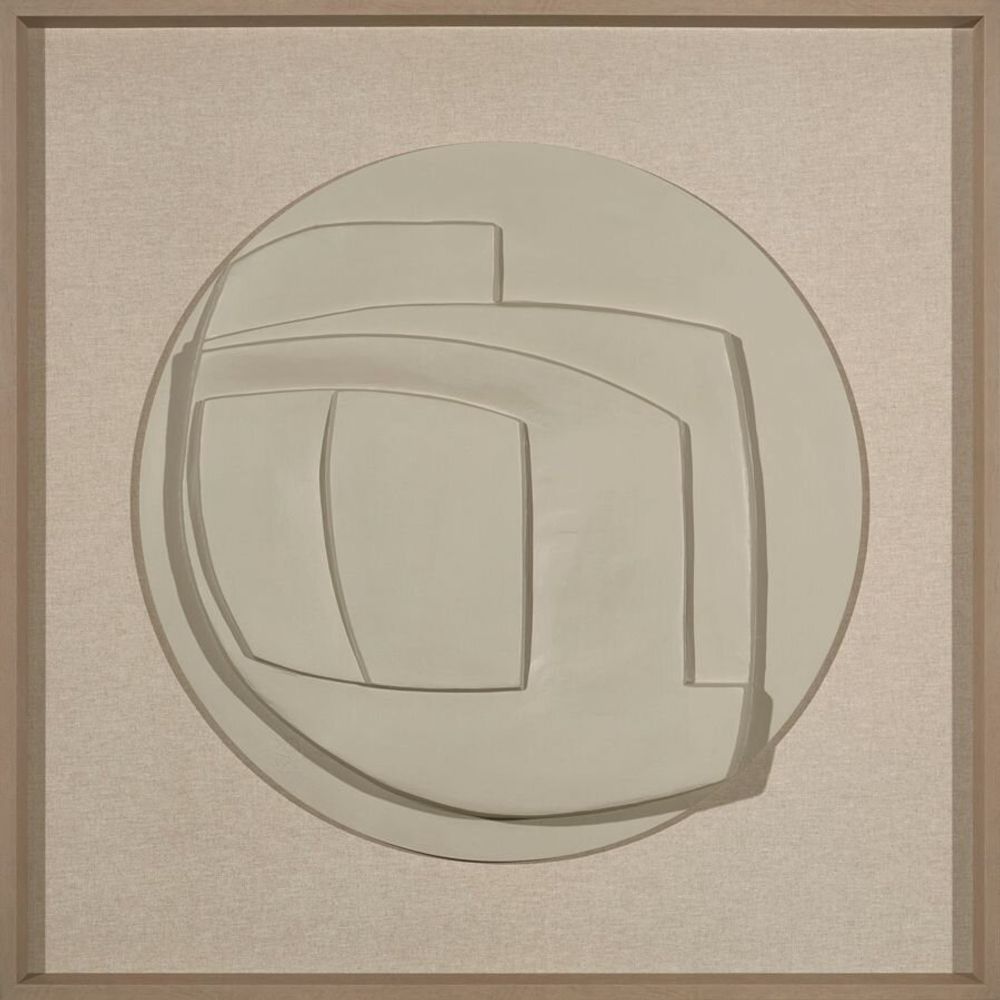 Services - 'Esquisto 01 Circular Gris' - Original Painting - 110x110cm - PERSPECTIVA 10
