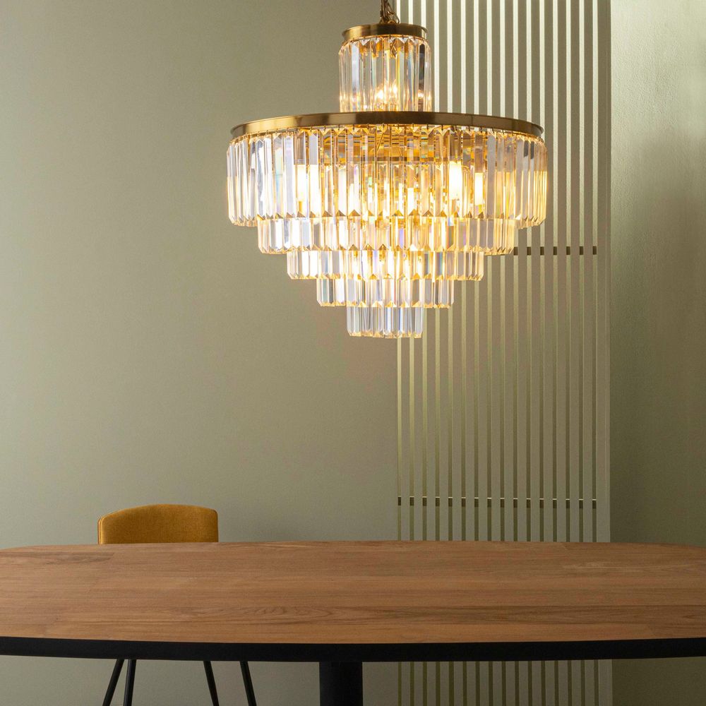Suspensions - Lustre Fulgurant doré - SIGNATURE MOBILIER ET DÉCORATION