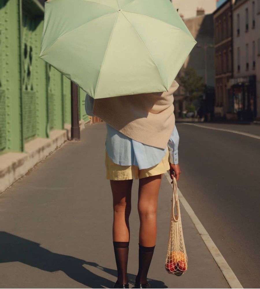 Apparel - UV protection compact umbrella – Sun & Rain – Lagoon Green – Altaïra - ANATOLE
