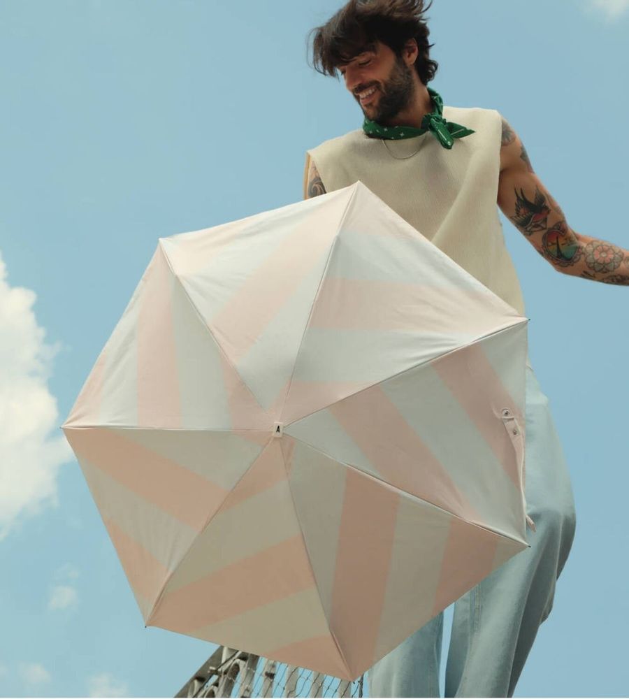 Apparel - UV protection compact umbrella – Powder Pink Swirl – Cassiopéa - ANATOLE