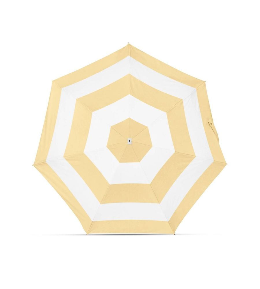 Beauty products - UV protection compact umbrella – Linen Yellow Stripes – Aurora - ANATOLE