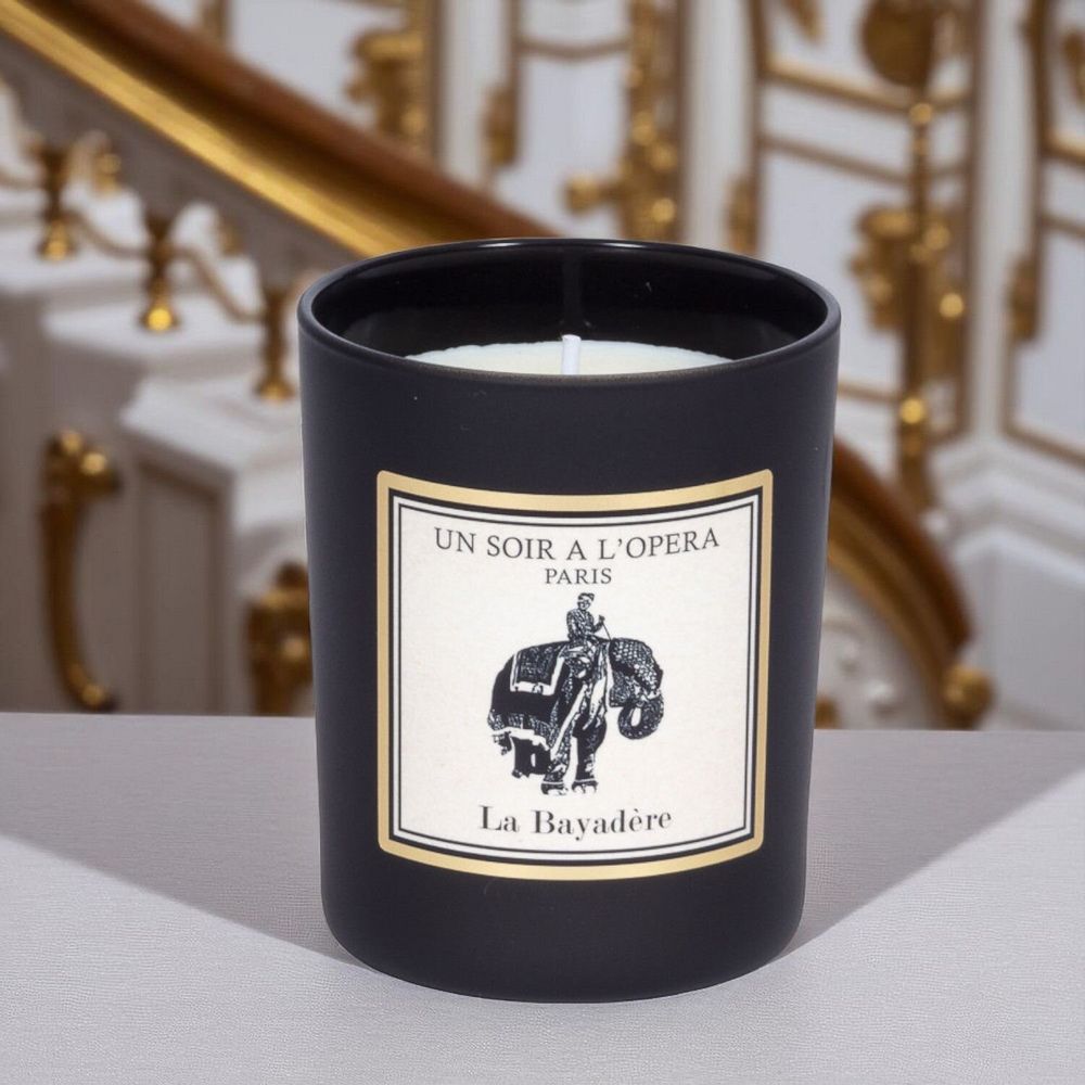 Objets de décoration - BOUGIE PARFUMÉE DE LUXE - CIRE 100 % VÉGÉTALE - LA BAYADÈRE - 180 g - UN SOIR A L'OPERA