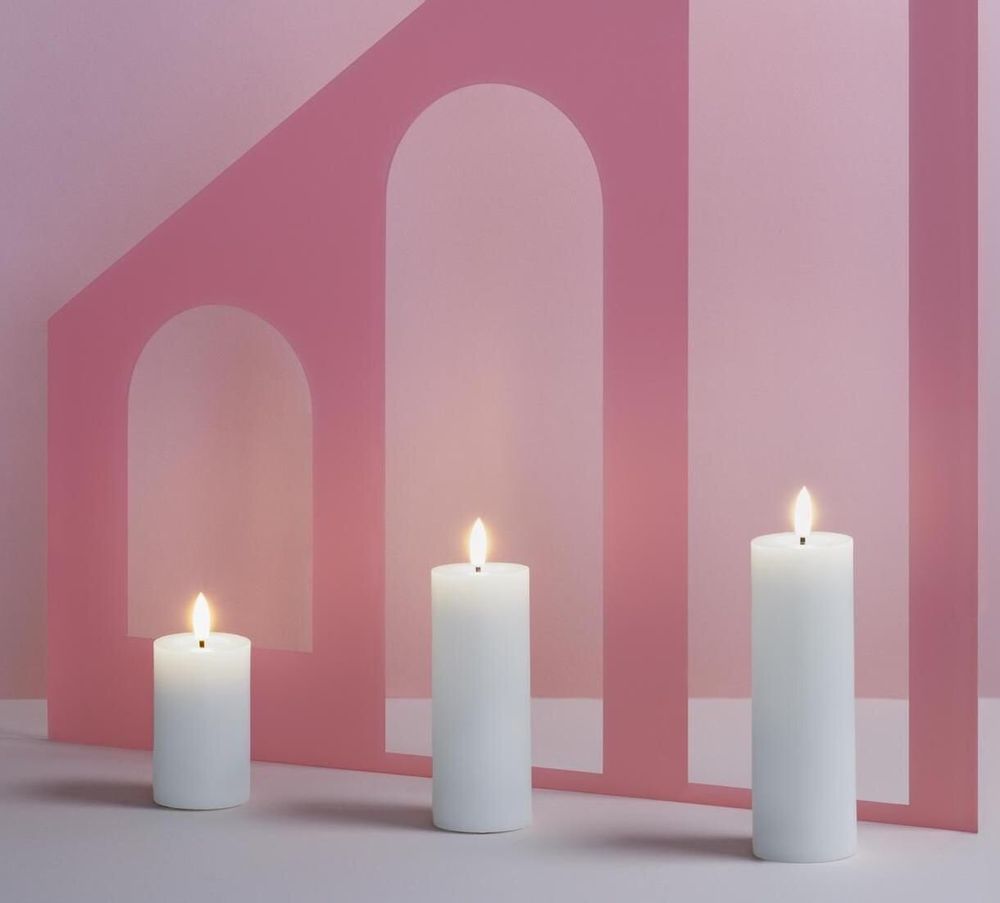 LED modules - Basic Colours Melted Pillar Candles Silk - MOODS & MORE