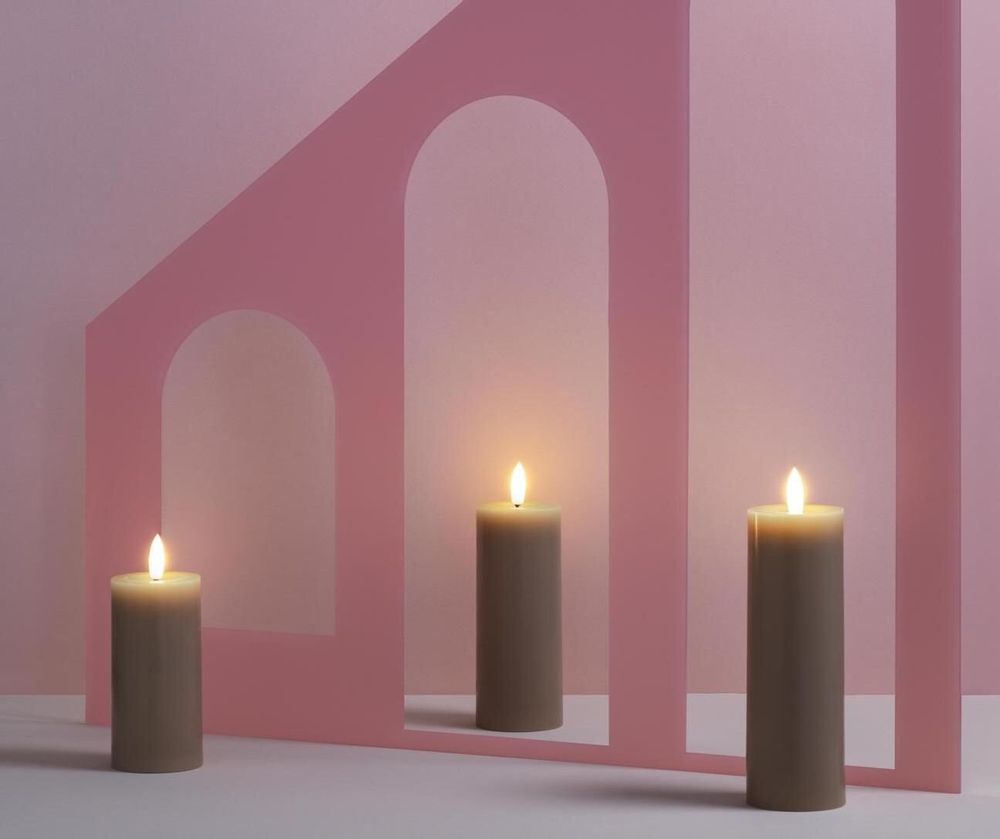 LED modules - Basic Colours Melted Pillar Candles Silk - MOODS & MORE