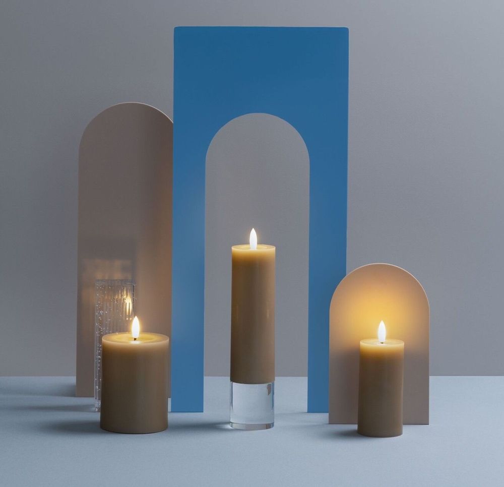LED modules - Basic Colours Melted Pillar Candles Silk - MOODS & MORE