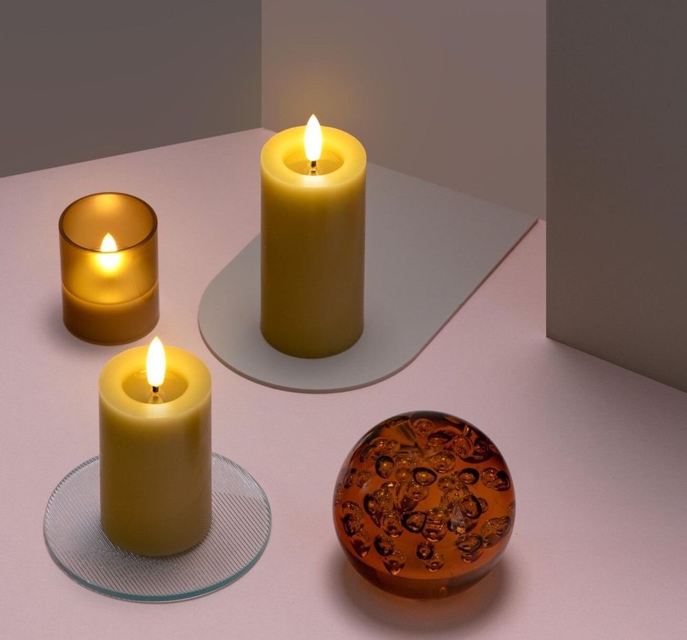 LED modules - Seasonal Colours Melted Pillar Candles Silk - MOODS & MORE