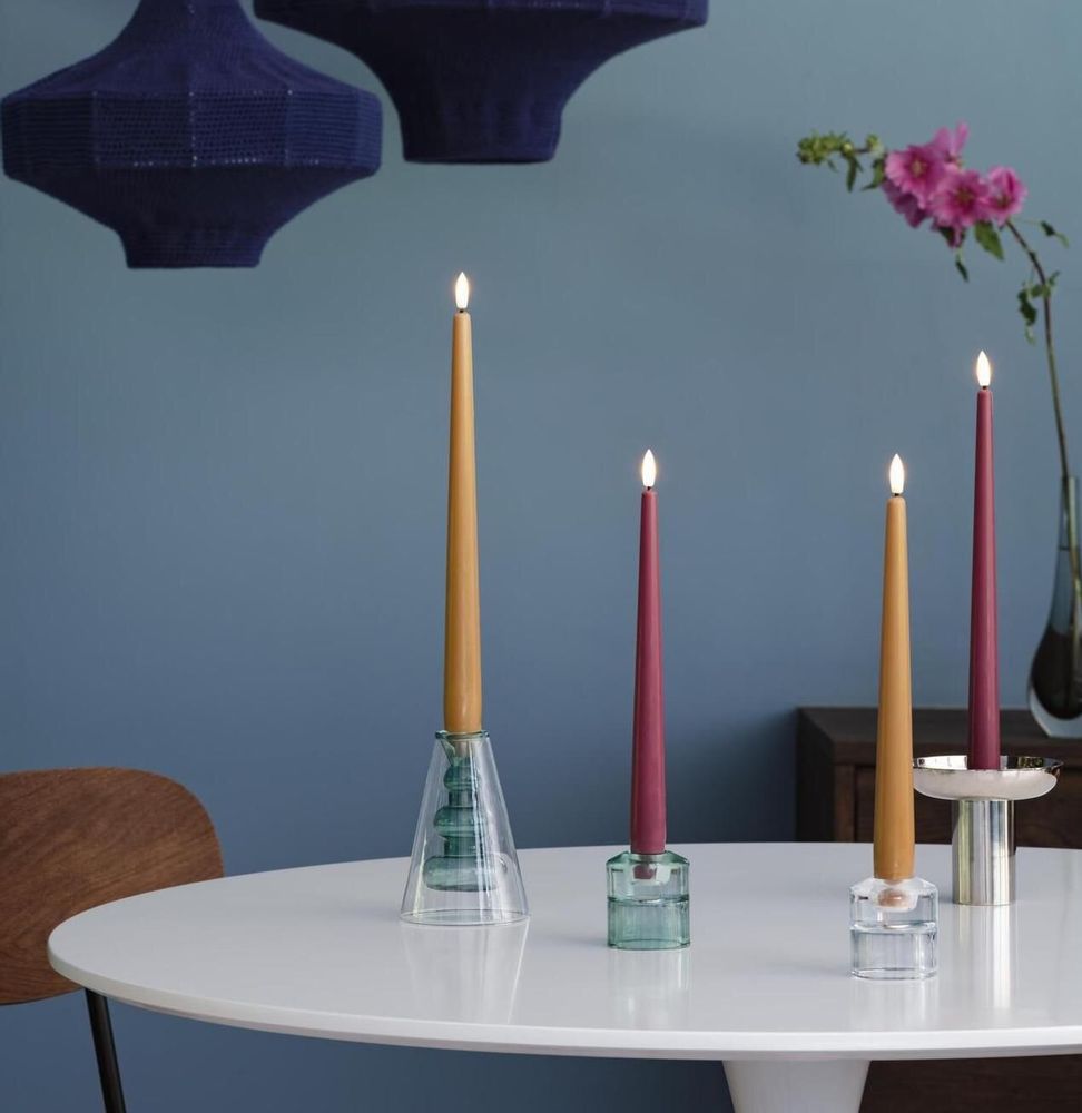 LED modules - Seasonal Colours LED Taper Candles Silk (Two Pack) - MOODS & MORE