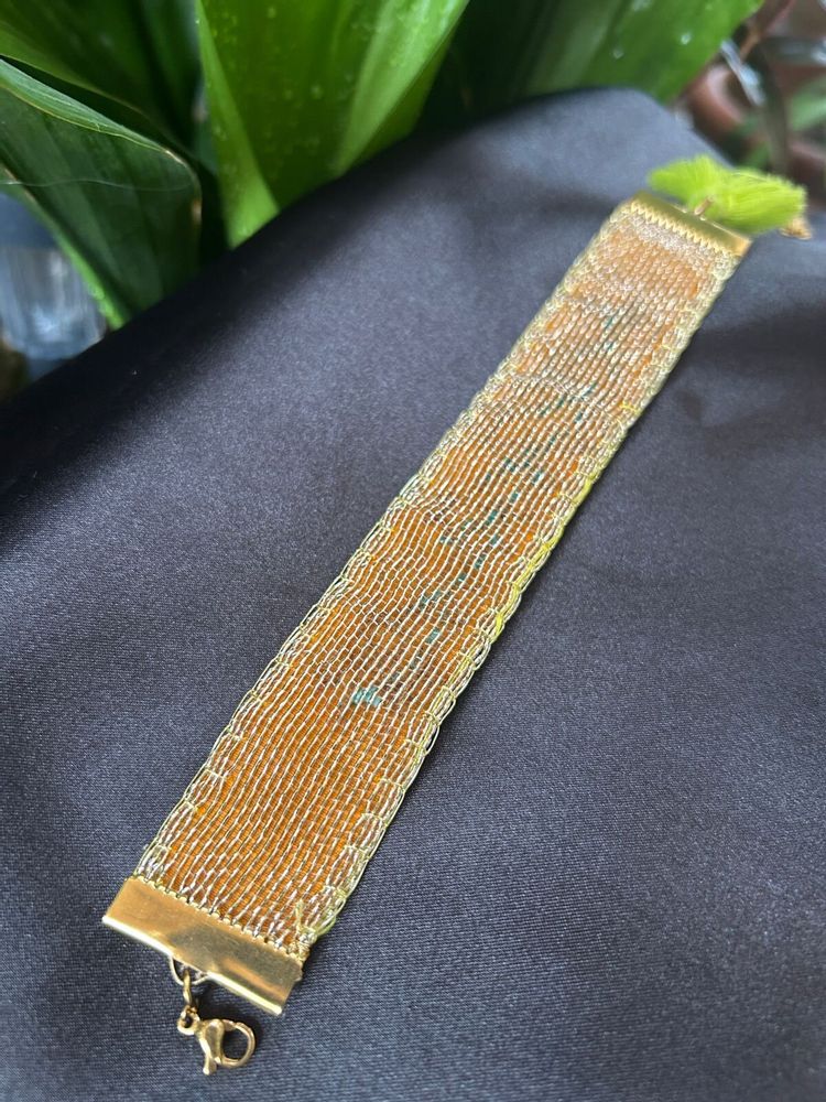 Bracelets - Bracelet brodé - pièce unique - FIL MAIN