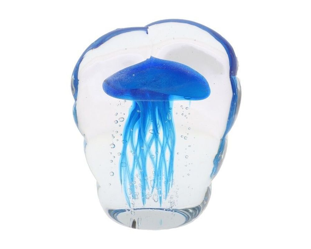 Objets de décoration - S/2 SULFURES/BLOC MEDUSE BLEUE 14x5,5x17h - FANCY