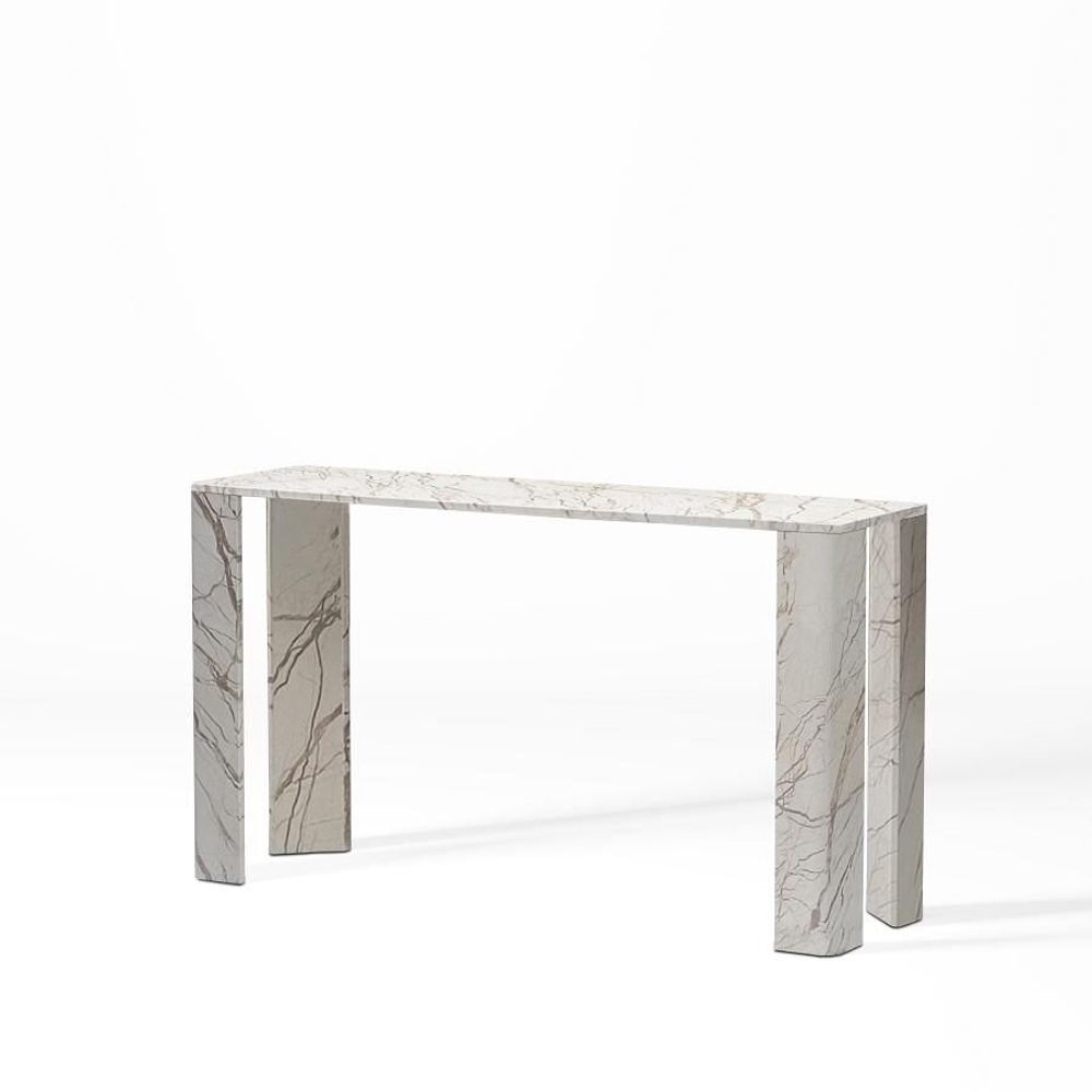 Consoles - CONSOLE 'NIMES EN MARBRE BEIGE 140x40x78h - FANCY