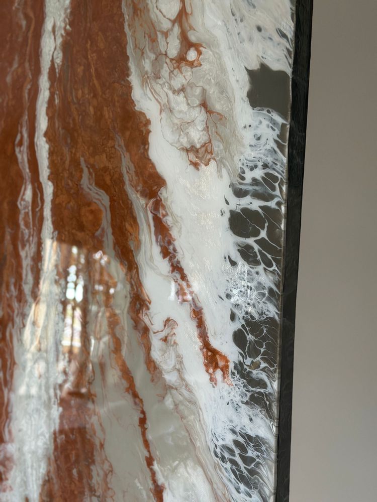 Paintings - Sillage is a two-part abstract diptych in acrylic/ resin  on canvas - TURIK&ART (KSENIIA TURIK)