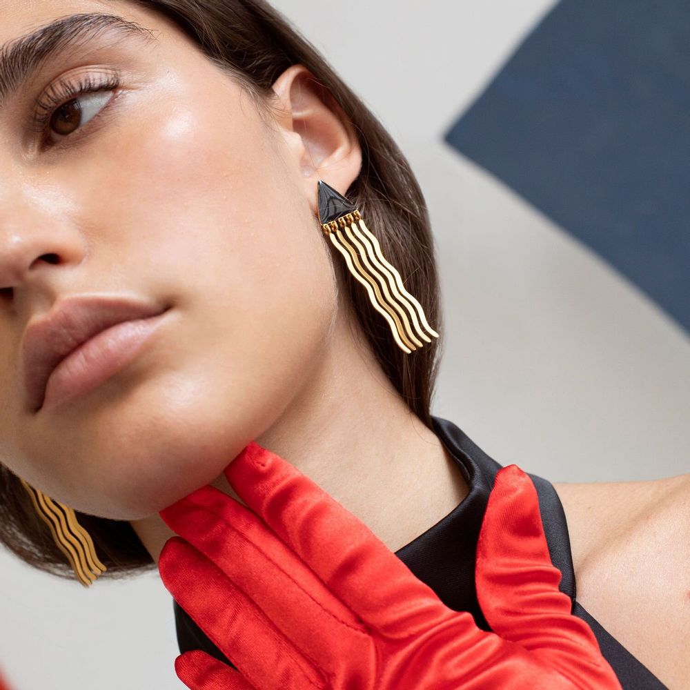 Jewelry - GOLDEN EARRINGS MIRÓ JEWELRY SHAPES - JOIDART