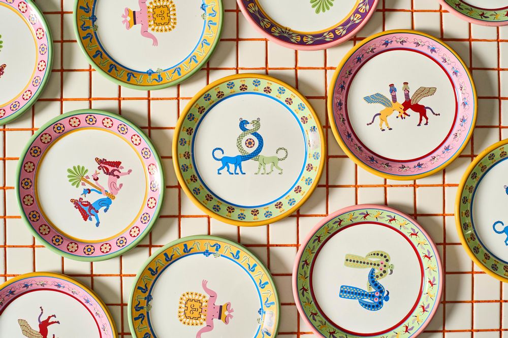 Assiettes au quotidien - Collection ancestrale Cosmogenesis - KAPKA ENAMELWARE