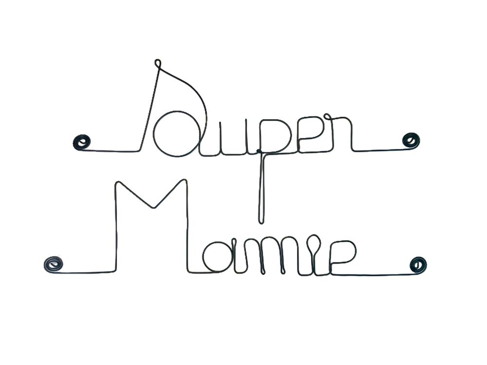 Decorative objects - Wire Wall Decoration\" Super Granny\” - to pin - BIJOUX DE MUR