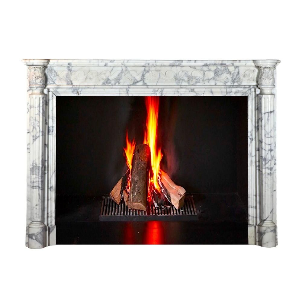 Design objects - Beautiful 18th Century Parisian Marble Fireplace - MAISON LEON VAN DEN BOGAERT ANTIQUE FIREPLACES AND RECLAIMED DECORATIVE ELEMENTS