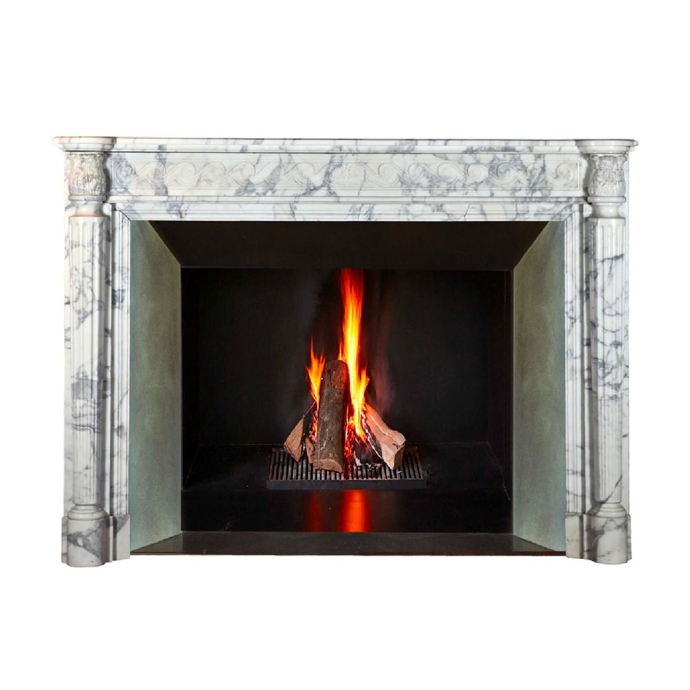 Design objects - Beautiful 18th Century Parisian Marble Fireplace - MAISON LEON VAN DEN BOGAERT ANTIQUE FIREPLACES AND RECLAIMED DECORATIVE ELEMENTS