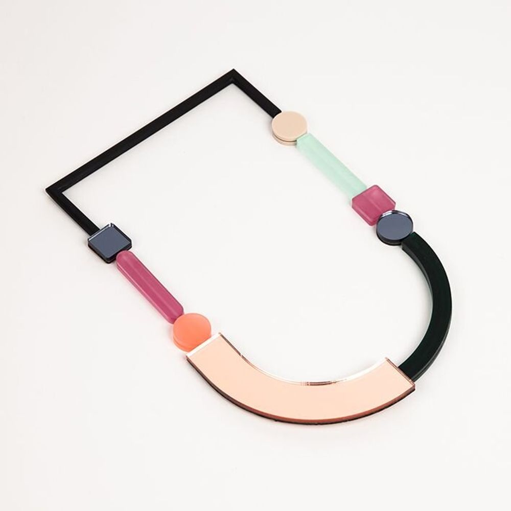 Jewelry - Impulse U Necklace - Bold abstract jewelry for the fearless - PAMELA COROMOTO
