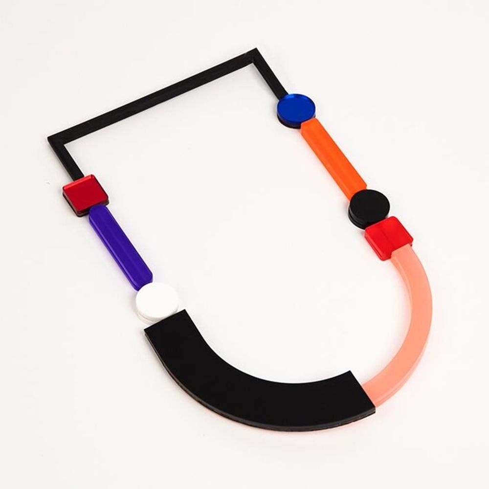 Jewelry - Impulse U Necklace - Bold abstract jewelry for the fearless - PAMELA COROMOTO