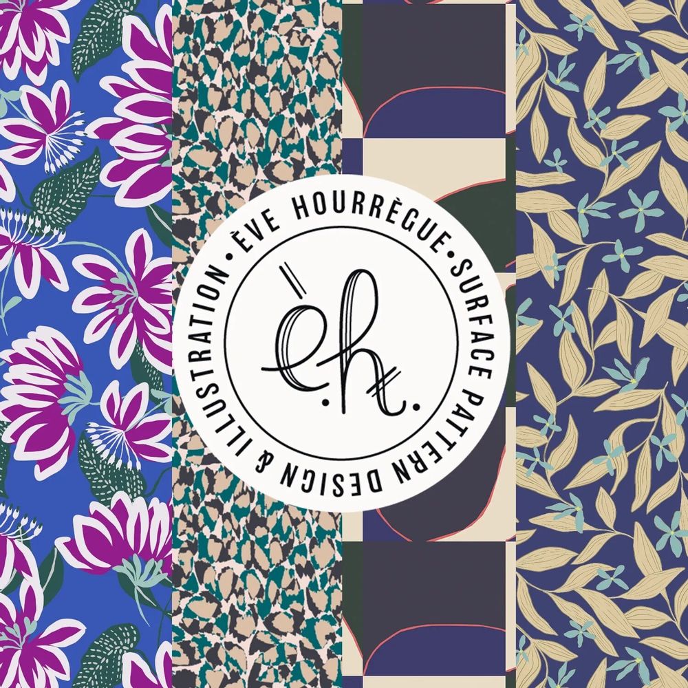 Design textile et surface - Motifs textile et de surface - ÈVE HOURRÈGUE