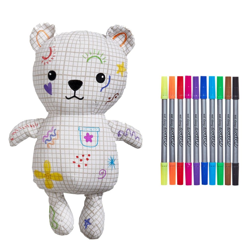 Peluches - Artie Bear™ : ours à colorier - EATSLEEPDOODLE
