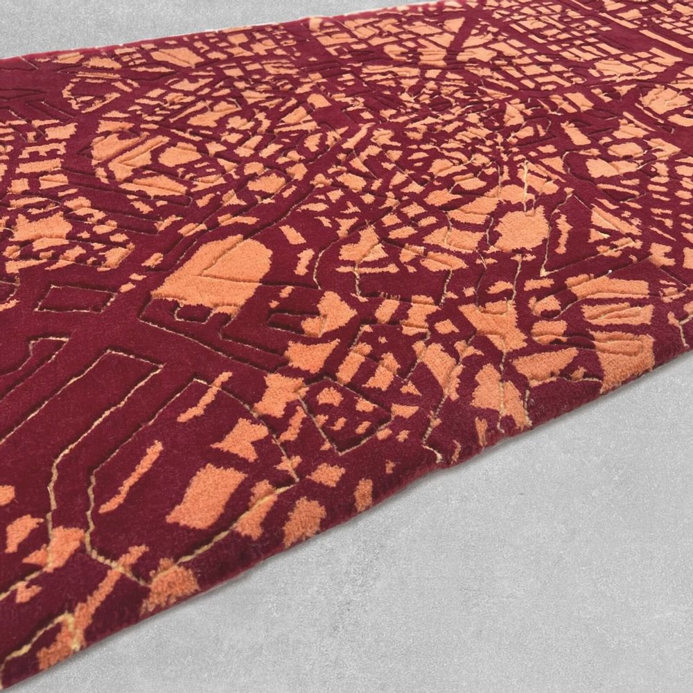Panels - Milan hand knotted wool rug, customizable Italian design - FRANK&FRANK