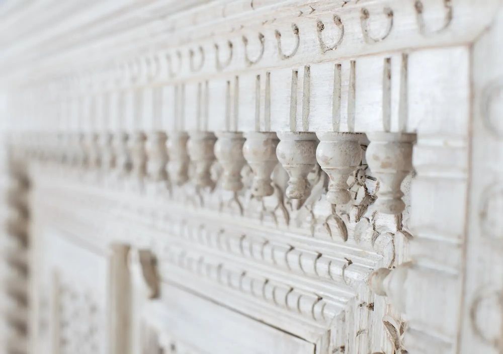 Buffets - Buffet en bois manguier blanc vieilli - GINER Y COLOMER