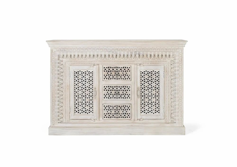 Buffets - Buffet en bois manguier blanc vieilli - GINER Y COLOMER