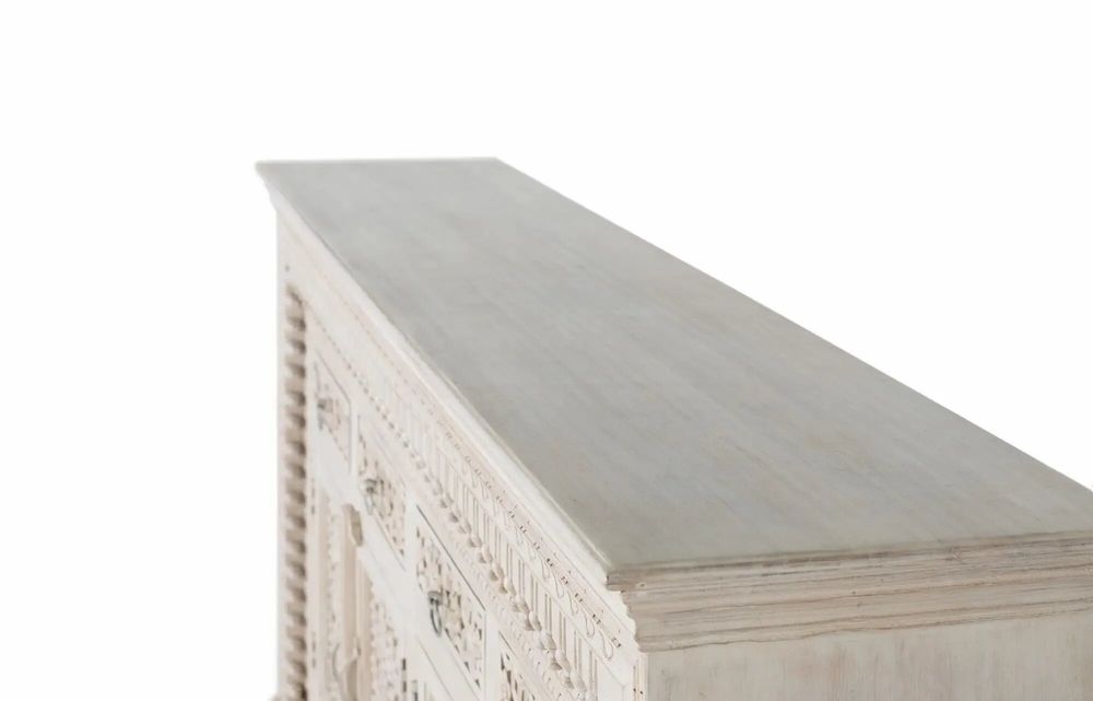 Buffets - Buffet en bois manguier blanc vieilli - GINER Y COLOMER