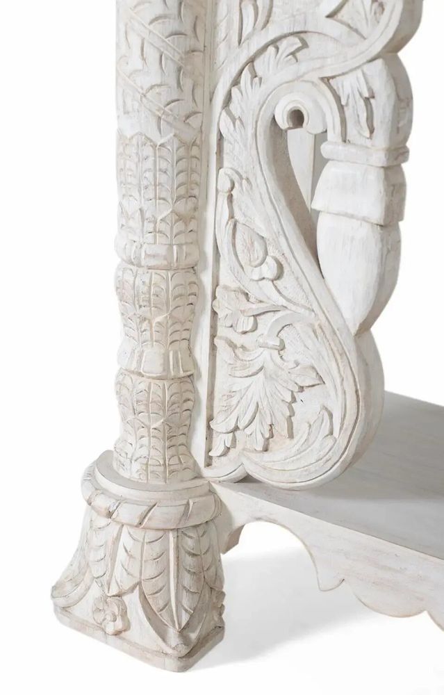 Consoles - Console en bois manguier blanc vieilli - GINER Y COLOMER