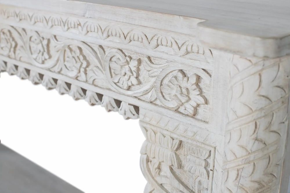 Consoles - Console en bois manguier blanc vieilli - GINER Y COLOMER