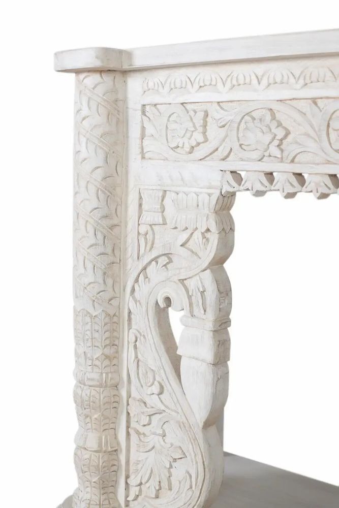 Consoles - Console en bois manguier blanc vieilli - GINER Y COLOMER