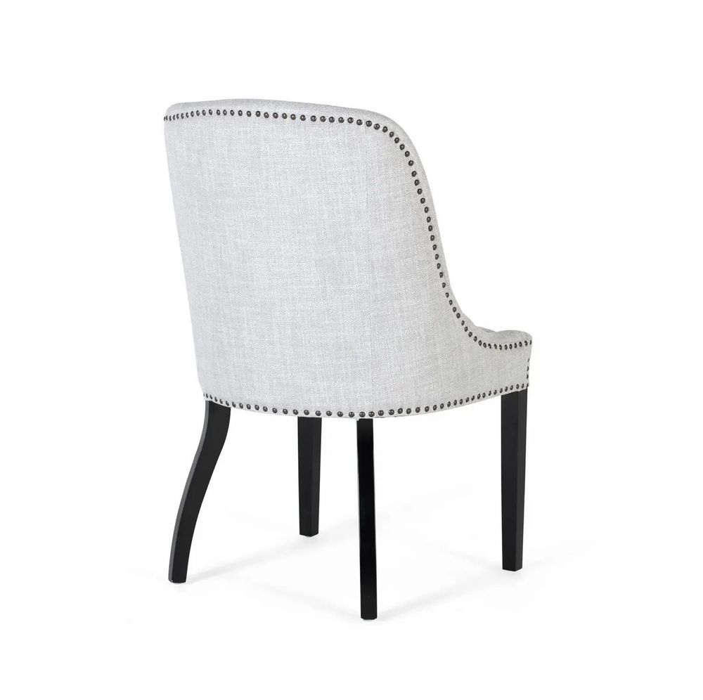 Chaises - Lot de 4 chaises en tissu gris - GINER Y COLOMER