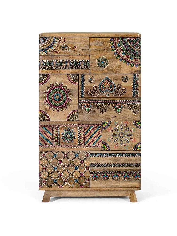 Chests of drawers - Hand-painted mango wood chest of drawers - GINER Y COLOMER