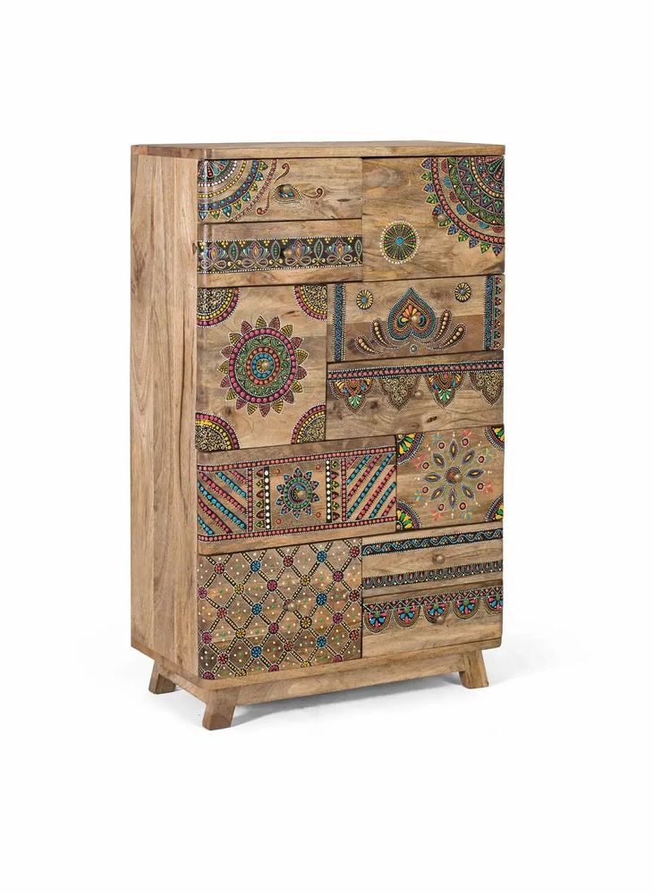Chests of drawers - Hand-painted mango wood chest of drawers - GINER Y COLOMER