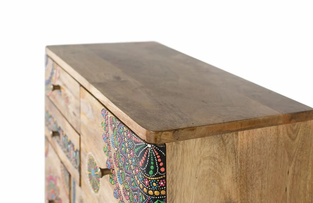 Chests of drawers - Hand-painted mango wood chest of drawers - GINER Y COLOMER