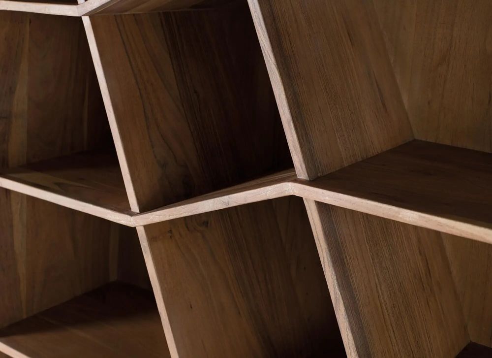 Bookshelves - Mango wood and black bookcase - GINER Y COLOMER