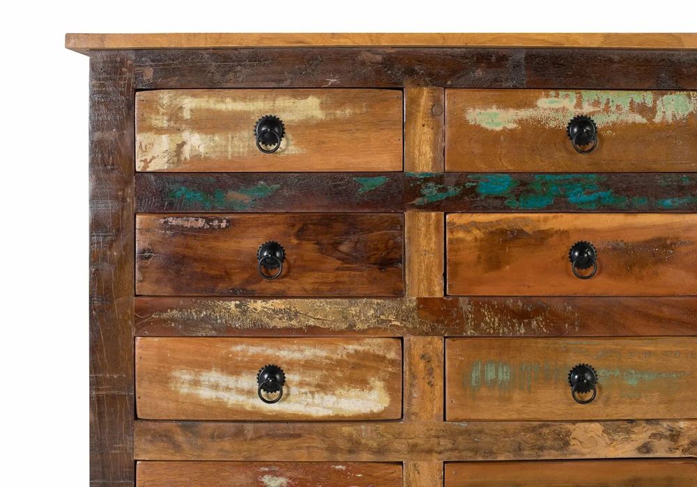 Buffets - Buffet avec 28 tiroirs en bois recyclé fabriqué à la main - GINER Y COLOMER