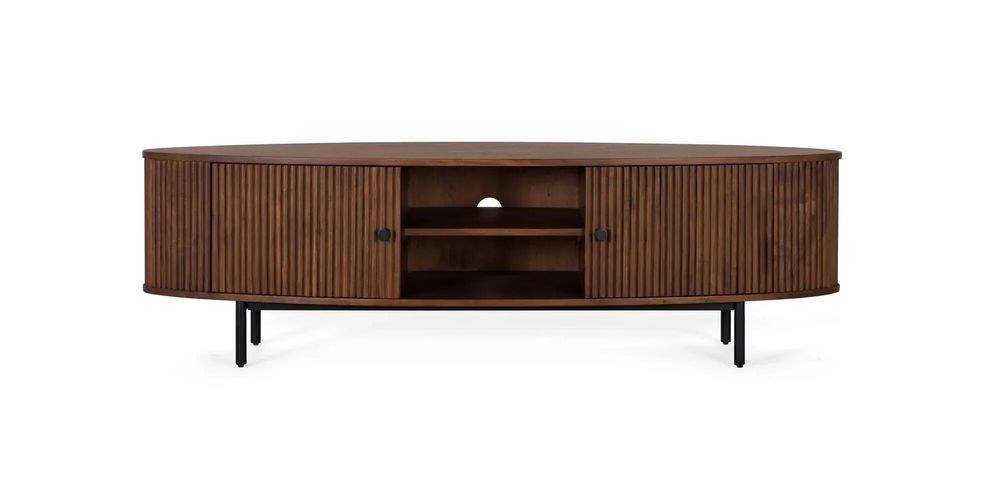 Meubles TV - Meuble TV avec 2 portes fabriqué à la main en bois d'acacia - GINER Y COLOMER
