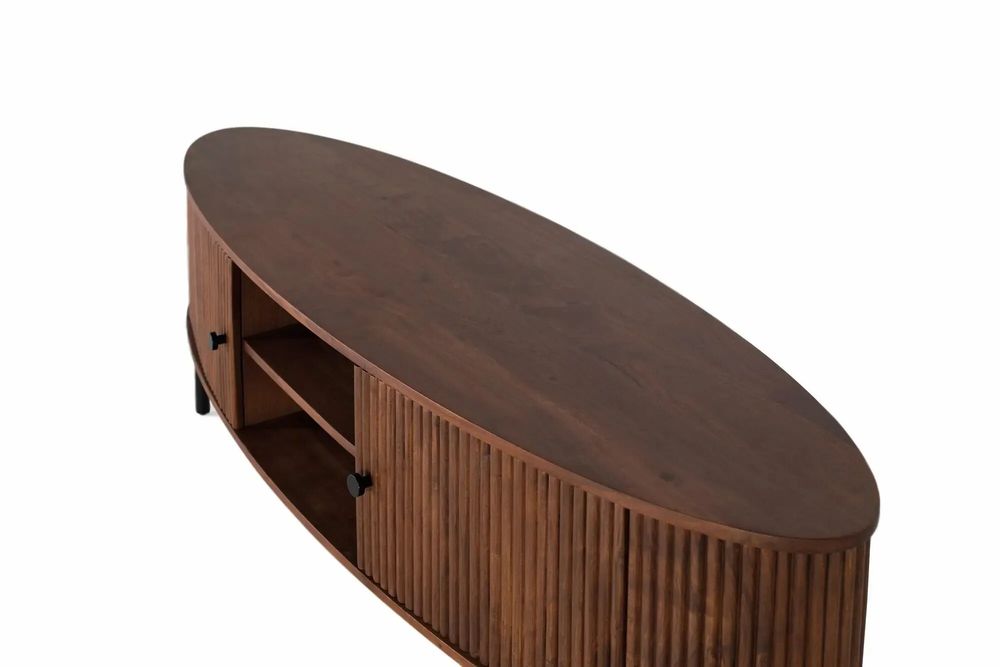 Meubles TV - Meuble TV avec 2 portes fabriqué à la main en bois d'acacia - GINER Y COLOMER