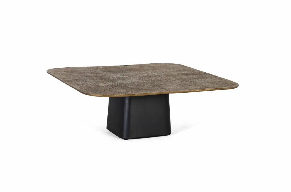 Coffee tables - Coffee table with iron base and aluminum top - GINER Y COLOMER