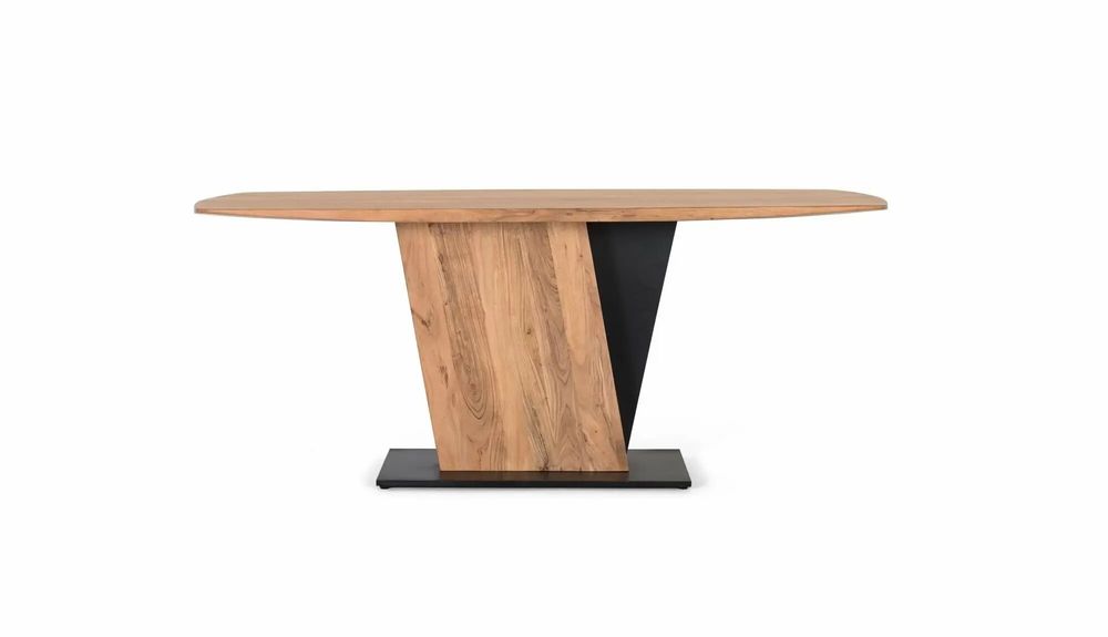 Dining Tables - Acacia wood and metal dining table - GINER Y COLOMER