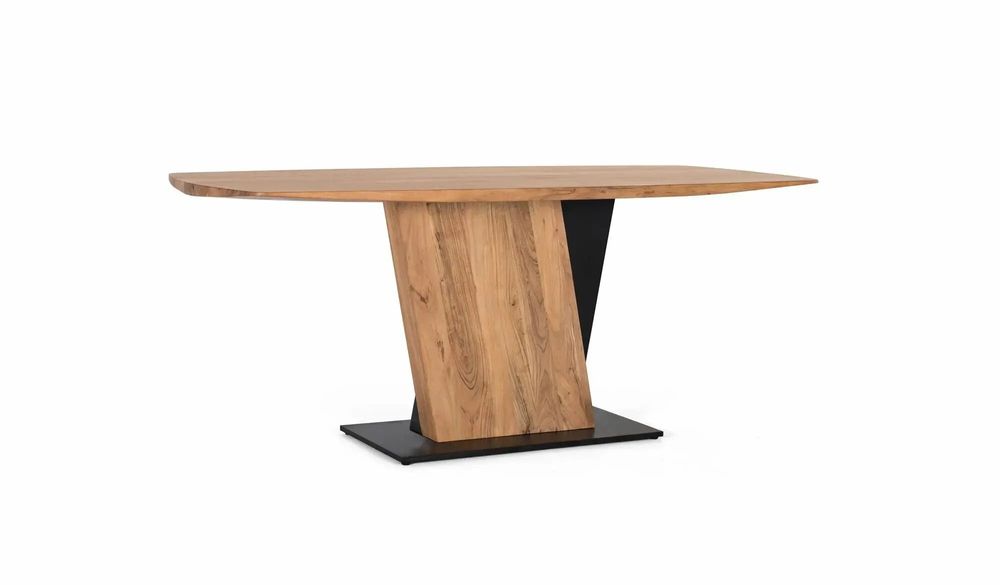 Dining Tables - Acacia wood and metal dining table - GINER Y COLOMER