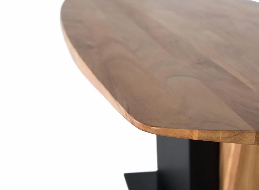 Dining Tables - Acacia wood and metal dining table - GINER Y COLOMER