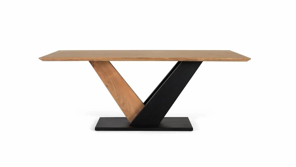 Tables Salle à Manger - Table à manger en bois d'acacia et métal - GINER Y COLOMER