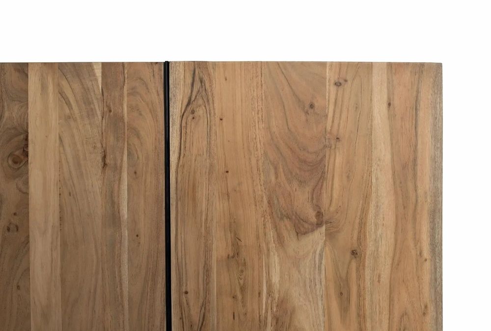 Sideboards - Rustic acacia and metal sideboard, natural elegance - GINER Y COLOMER