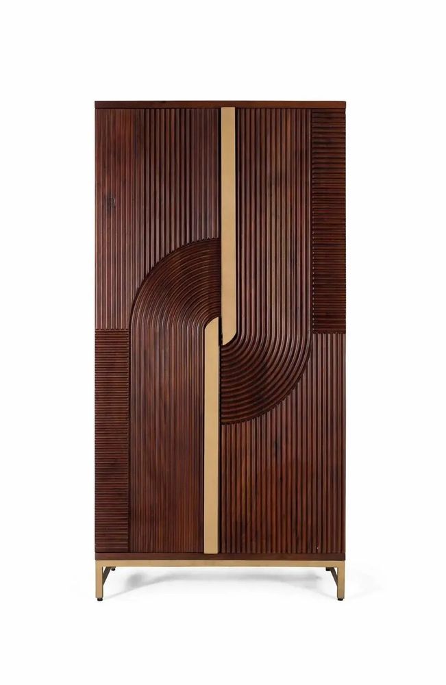 Chaises - Meuble bar en bois manguier et métal - GINER Y COLOMER