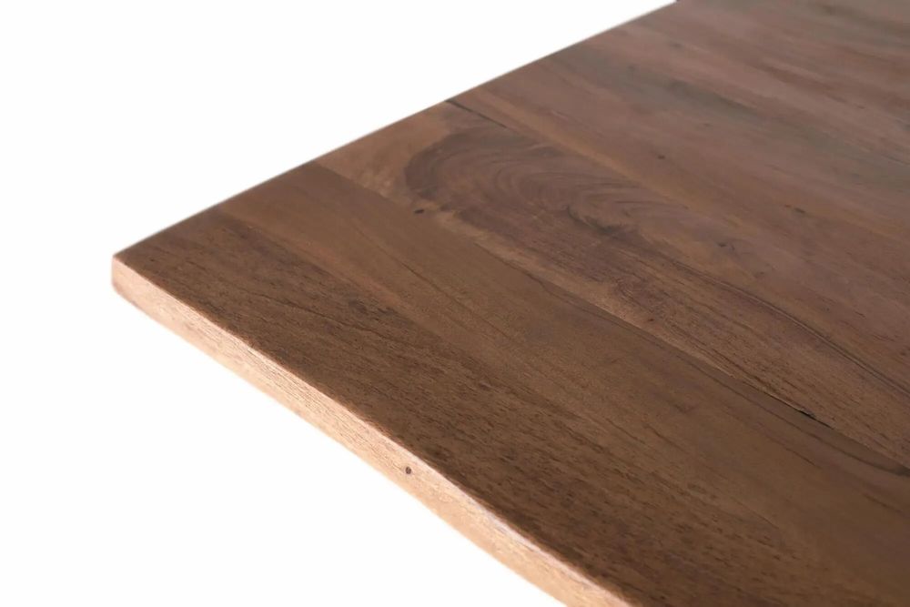 Dining Tables - Dining table with acacia wood top and metal base 200cm - GINER Y COLOMER